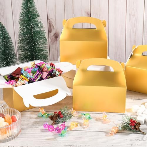 DjinnGlory 36 Pack Metallic Gold Party Favor Boxes