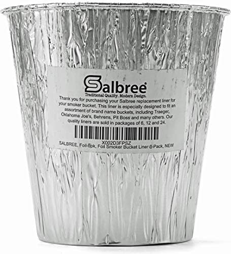 Salbree Smoker Bucket Drip Foil Liner Tray 24pk