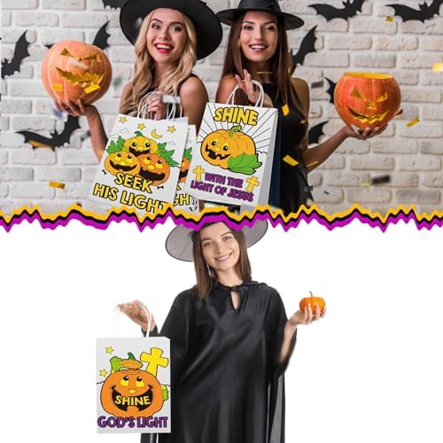 Zhanmai 24 Piece Halloween Gift Bags with Handle