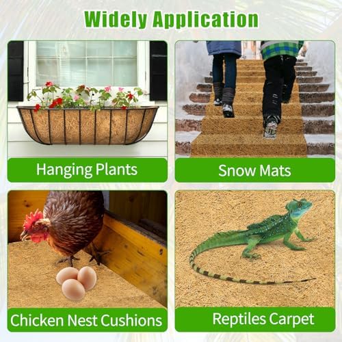 Dovesail Coco Liner Roll 16x160 Inch Natural Coir Basket Liner