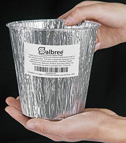 Salbree Smoker Bucket Drip Foil Liner Tray 24pk