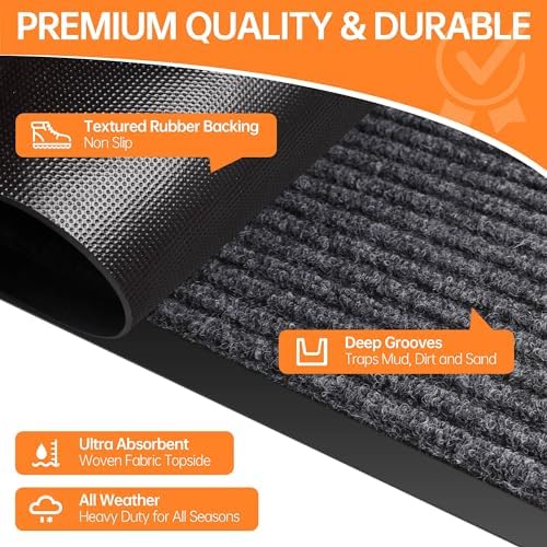 HOMEK Extra Large Door Mat for Entryway and Outdoor