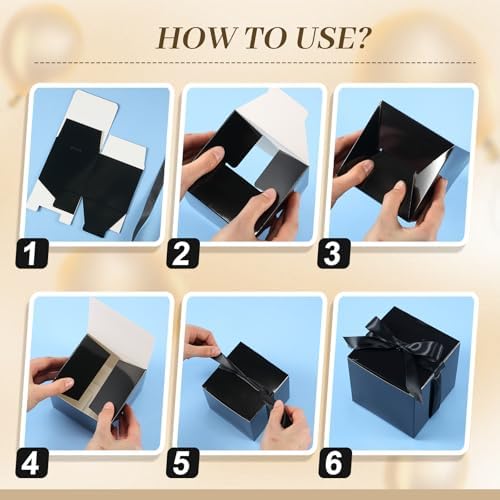 48 Pcs 2x2x2 Inch Wedding Gift Boxes with Ribbon