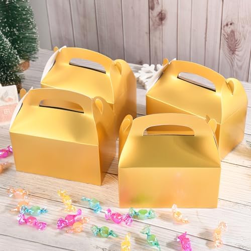 DjinnGlory 36 Pack Metallic Gold Party Favor Boxes