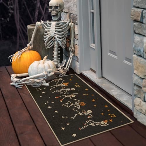 Arttown Halloween Door Mat with Skeletons Design