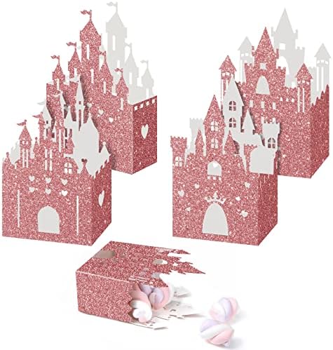 24 Piece Princess Castle Candy Boxes for Parties