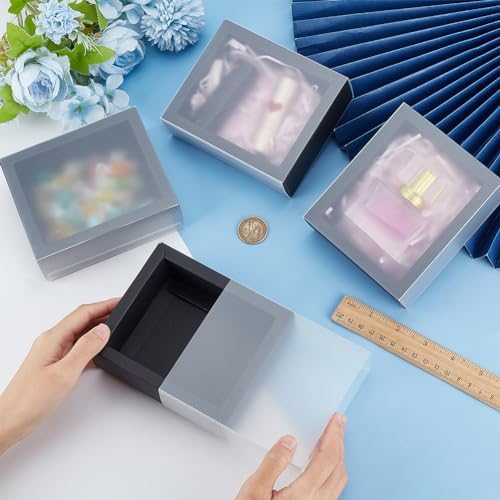 BENECREAT 12 Pack Kraft Gift Boxes with PVC Window