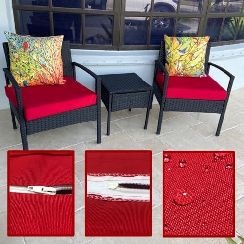 FLYMEI 4Pack 24x24x4 Outdoor Cushion Covers
