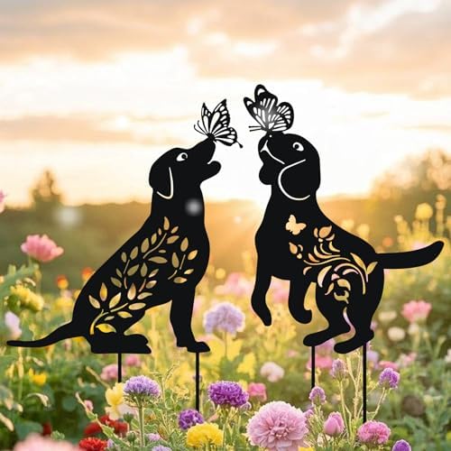 Wonder Garden Metal Dog Decor 2 Pack Garden Stakes