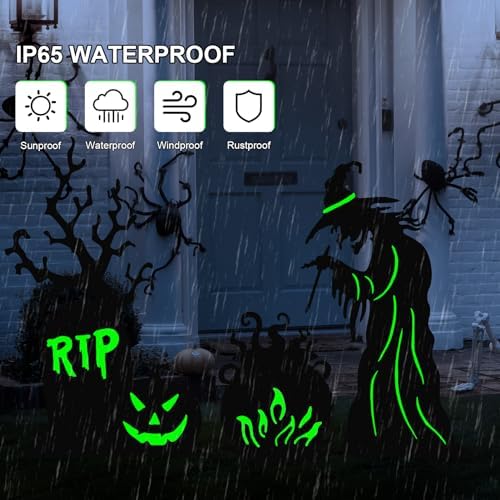 BRIGHTDECK Halloween Yard Signs 3 Pack Outdoor Decorations