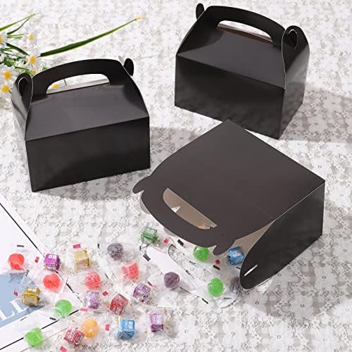 DjinnGlory 36 Pack Black Treat Boxes for Parties