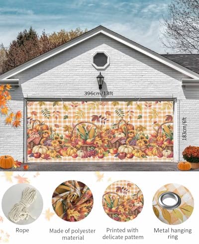 Fall Garage Door Banner 7x8 ft Thanksgiving Decor