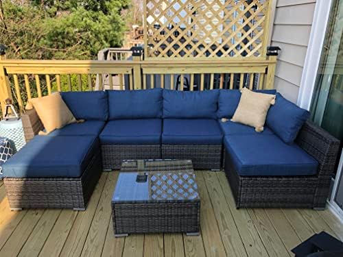 Sqodok Outdoor Cushion Covers 14Pcs Set for 6-Seater Sofa