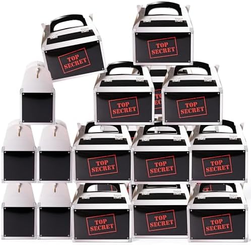 Top Secret Spy Party Favor Boxes 24Pcs