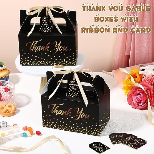 Qilery 24 Thank You Treat Boxes with Card and Ribbon 1