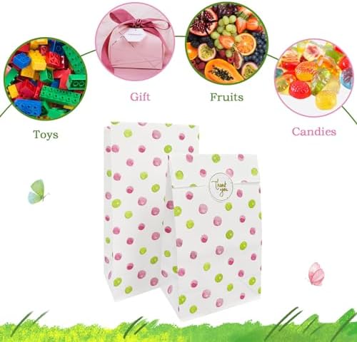 OFIHANLY 48Pcs Polka Dots Gift Bags for Kids Birthday Party