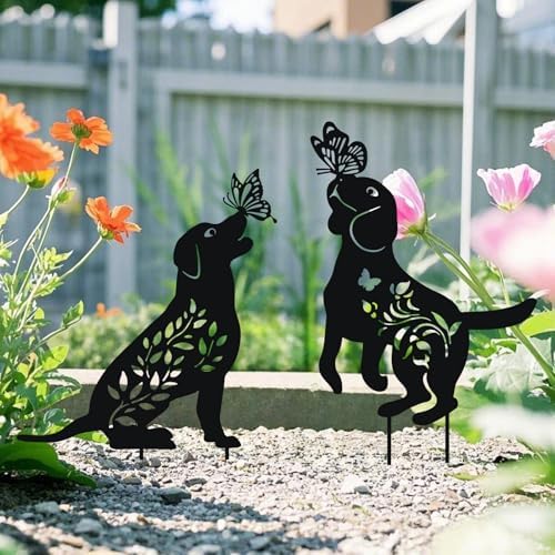 Wonder Garden Metal Dog Decor 2 Pack Garden Stakes
