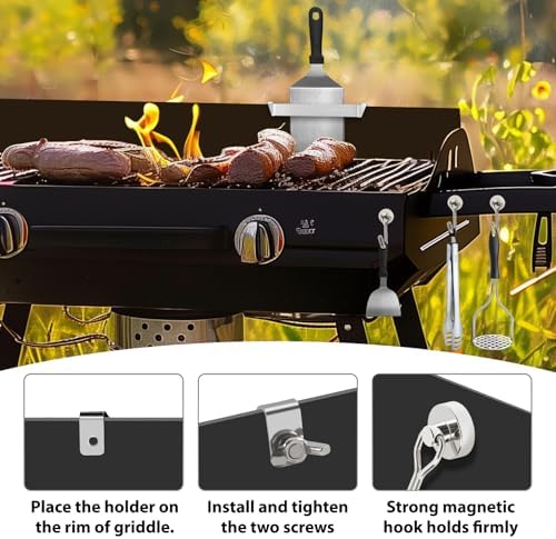 BelleBeau 63 Inch Griddle Spatula Holder 2 Pack