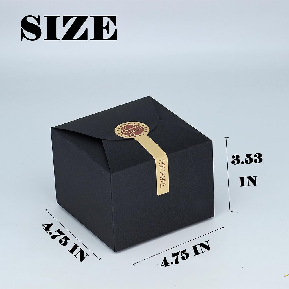WEWILUCK Small Black Gift Boxes 10PCS