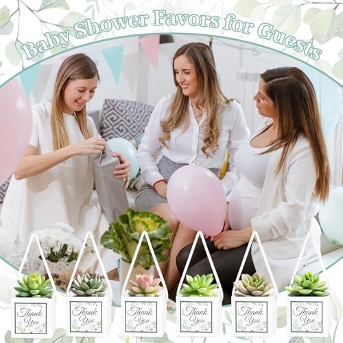 LawnIdyll 50 Pcs Succulent Wrap Bags with Thank You Stickers
