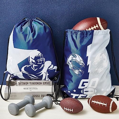 12 Pcs Football Fan Drawstring Backpacks Football Party Favors for Cowboys