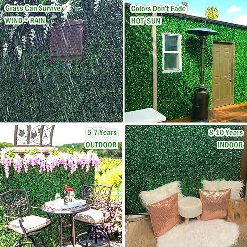10x10 Inch 12 Pcs Boxwood Panels with 50 Zip Ties