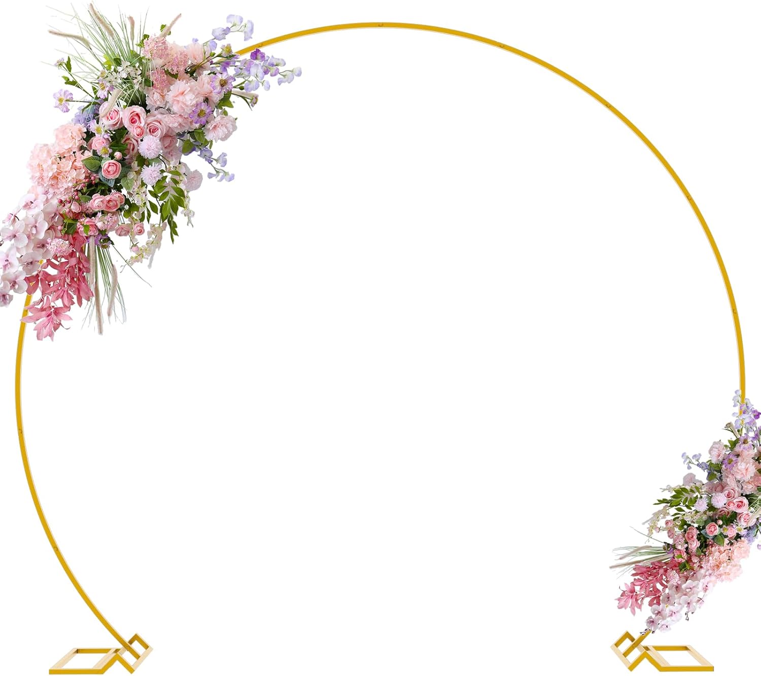 Putros 8FT Gold Round Balloon Arch Stand Wedding Backdrop Frame