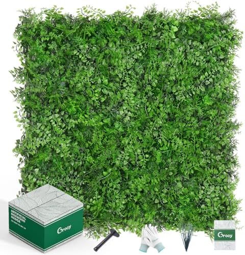 20x20 Artificial Hedge Panels 12PCS Green Wall Decor