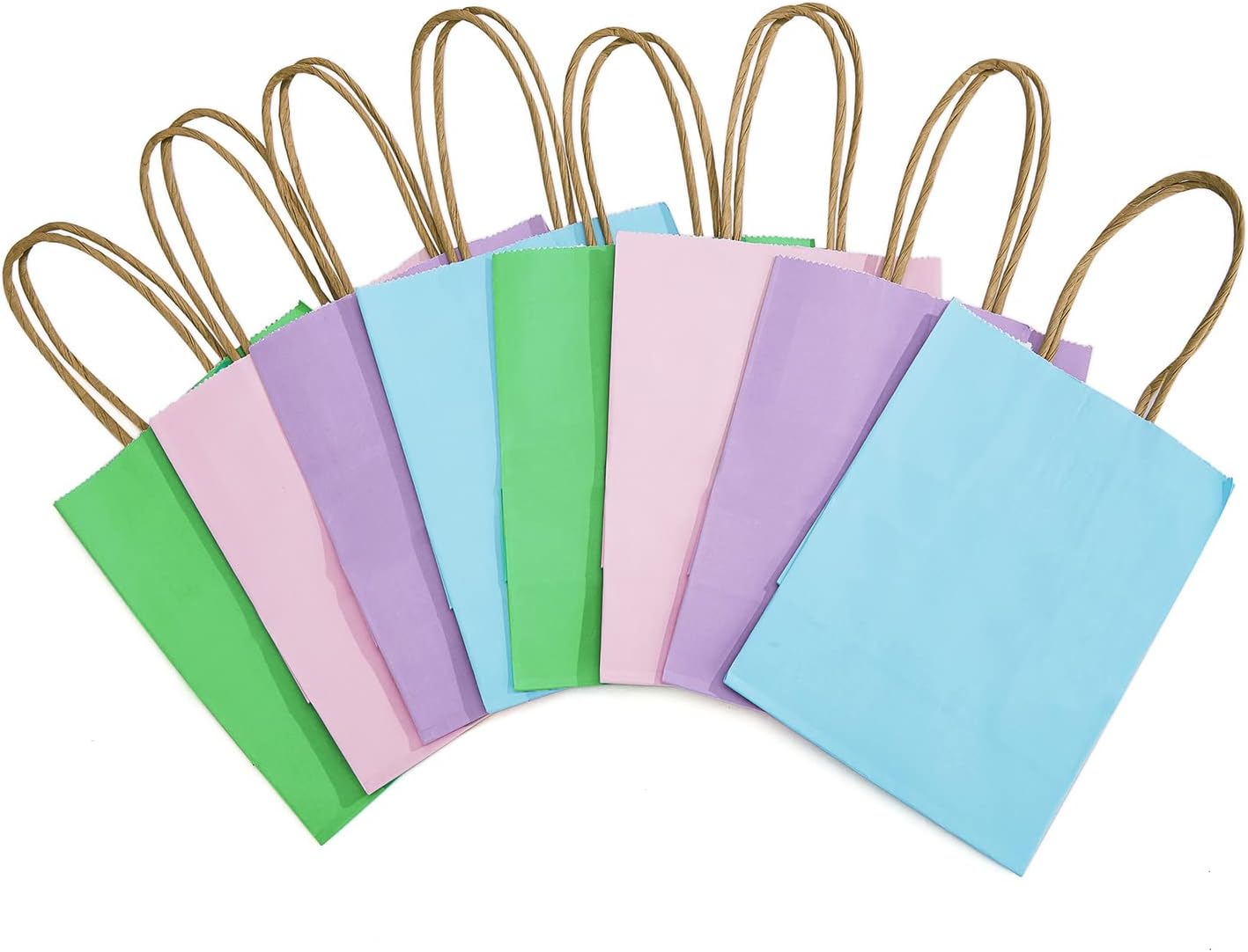 60 Pack Mini Rainbow Gift Bags with Handles
