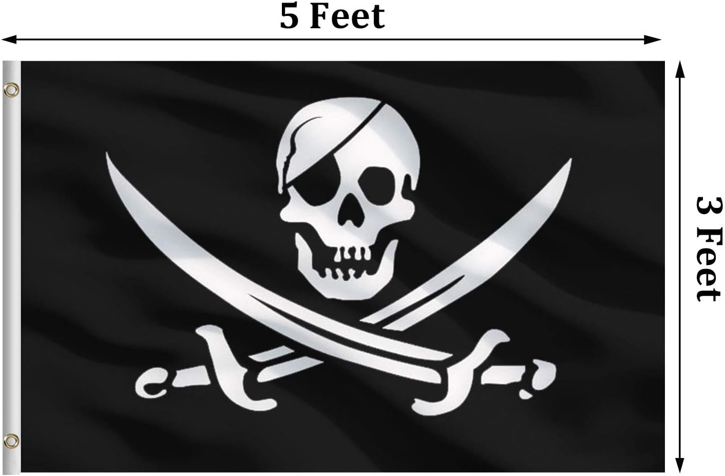 4 Pirate Flags Jolly Roger Halloween Decorations