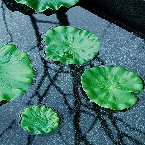 WhistenFla Floating Lily Pads 6Pcs Artificial Pond Decor