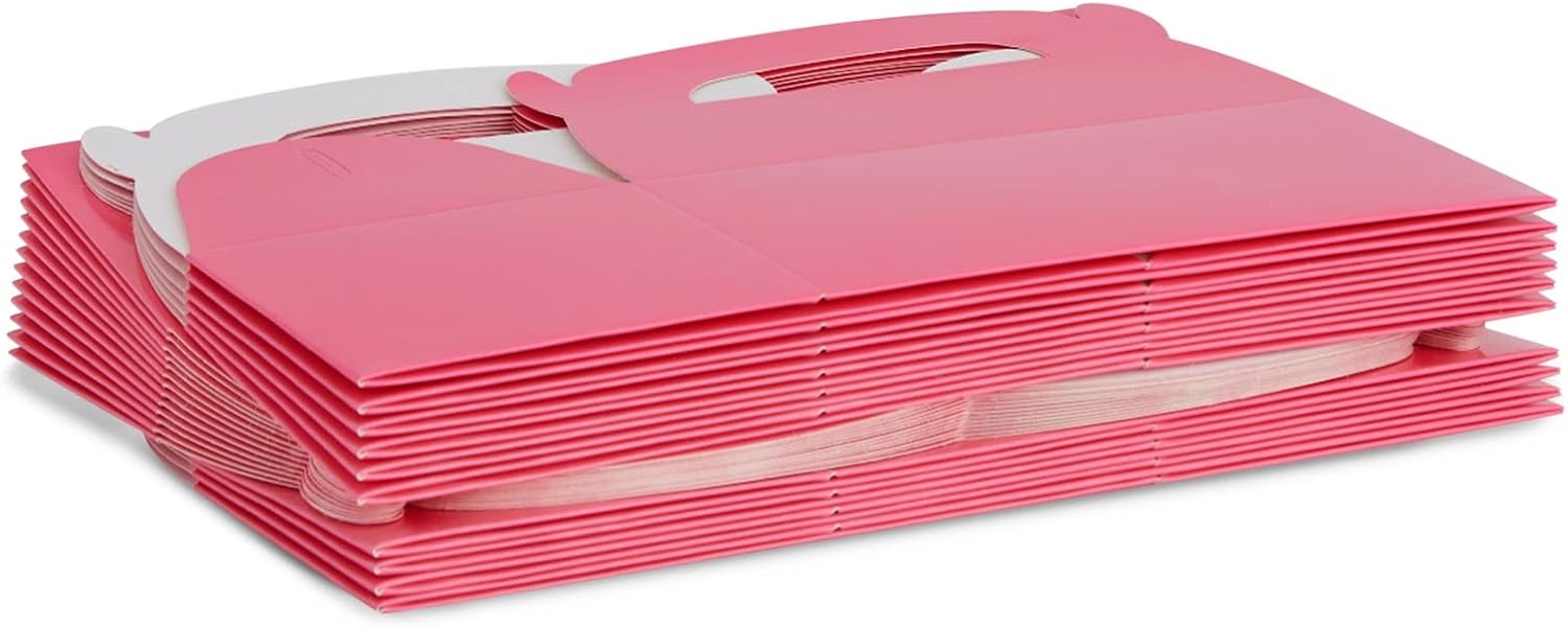 BLUE PANDA 24 Pack Pink Gable Boxes for Parties