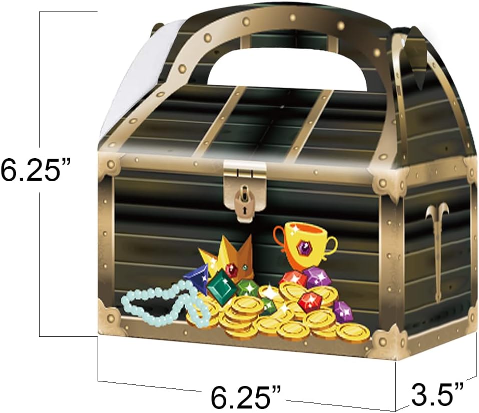ArtCreativity Treasure Chest Treat Boxes for Kids Pack of 12