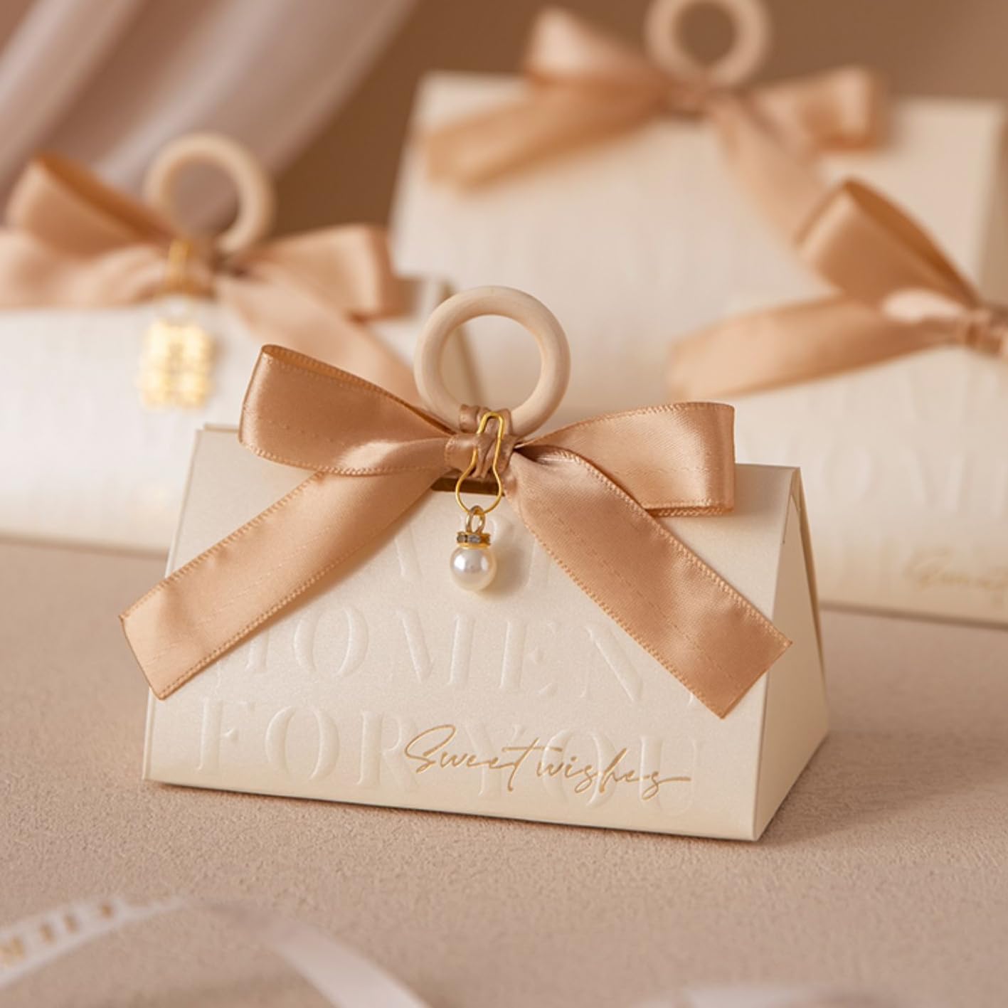 ZJSXINDI 15 Pcs White Gift Boxes with Ribbons