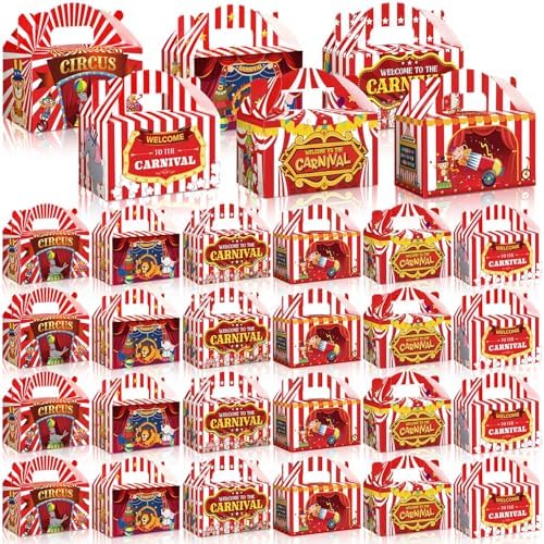 Dunzoom Carnival Themed Treat Boxes 24 Pcs