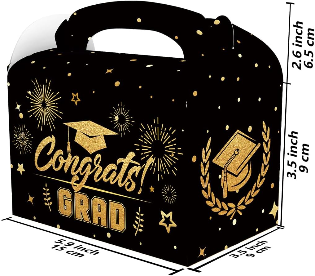 CPTBAG 12 Pack Graduation Party Favors Boxes