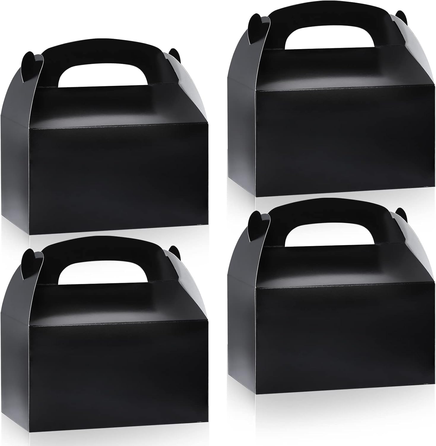 24Pcs Black Gable Candy Boxes with Handles
