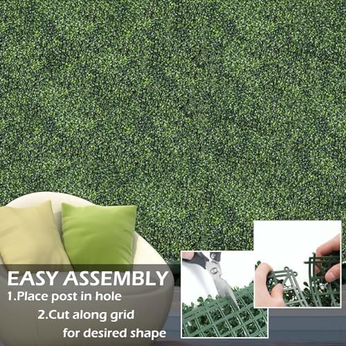 NETAP Artificial Boxwood Wall Panels 10x10 12pc 4-Layer