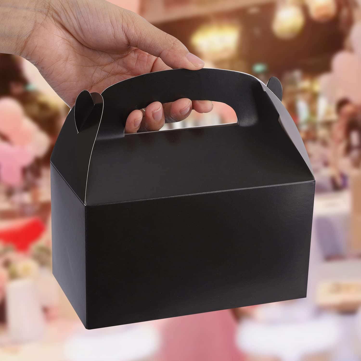 DjinnGlory 36 Pack Black Treat Boxes for Parties