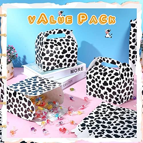 24 Pack Cow Print Gift Boxes for Parties and Celebrations