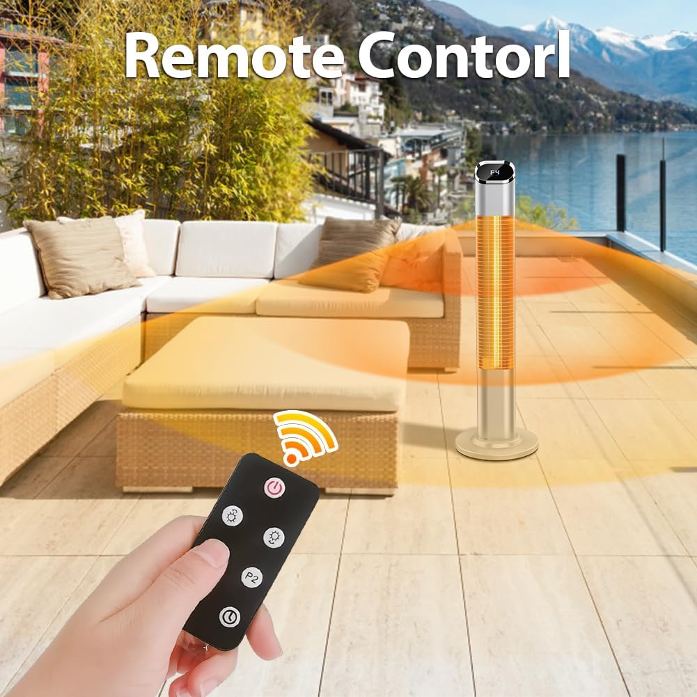 PATIOBOSS Electric Space Heater with Remote and 24H Timer