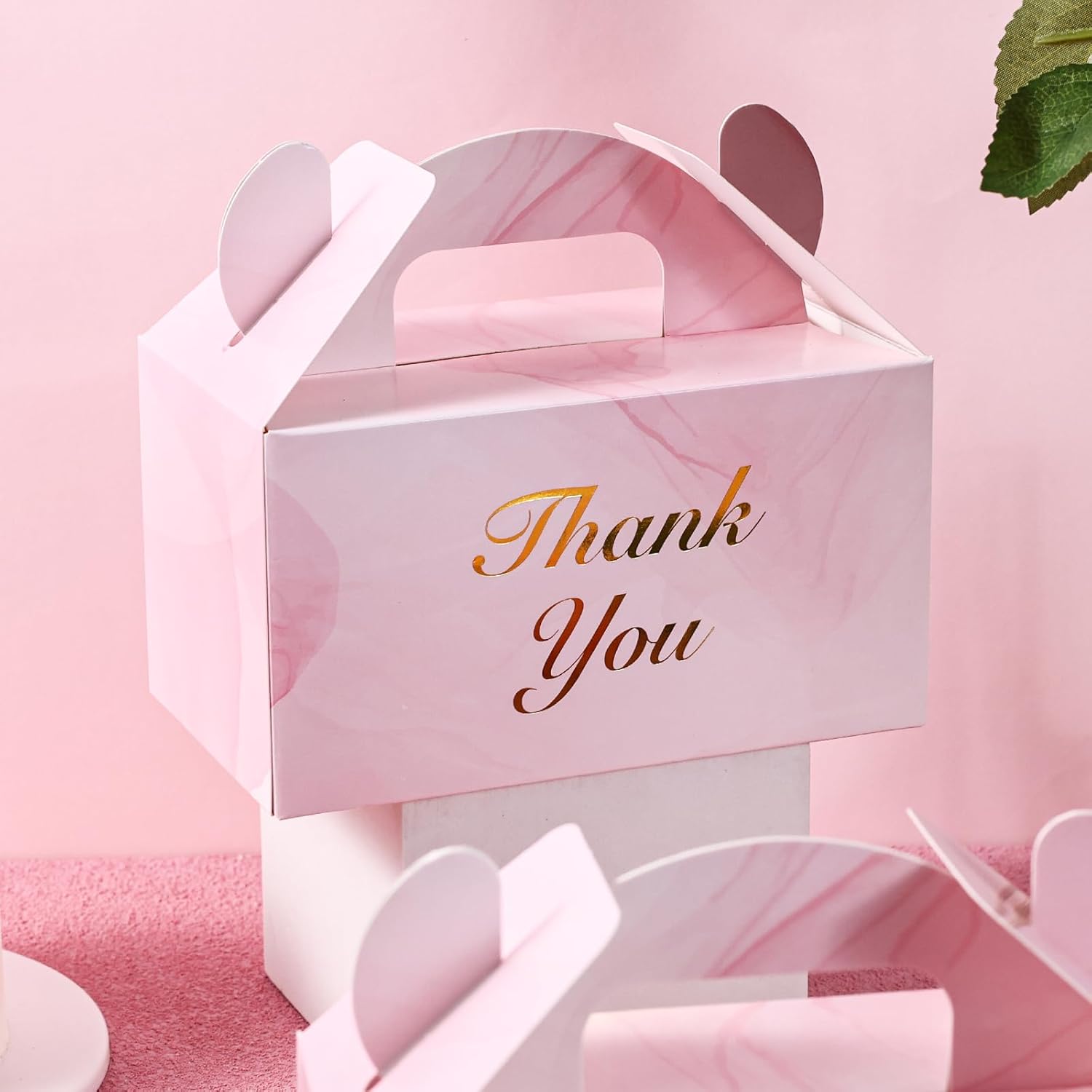 VGOODALL 16PCS Mini Pink Marble Gift Boxes