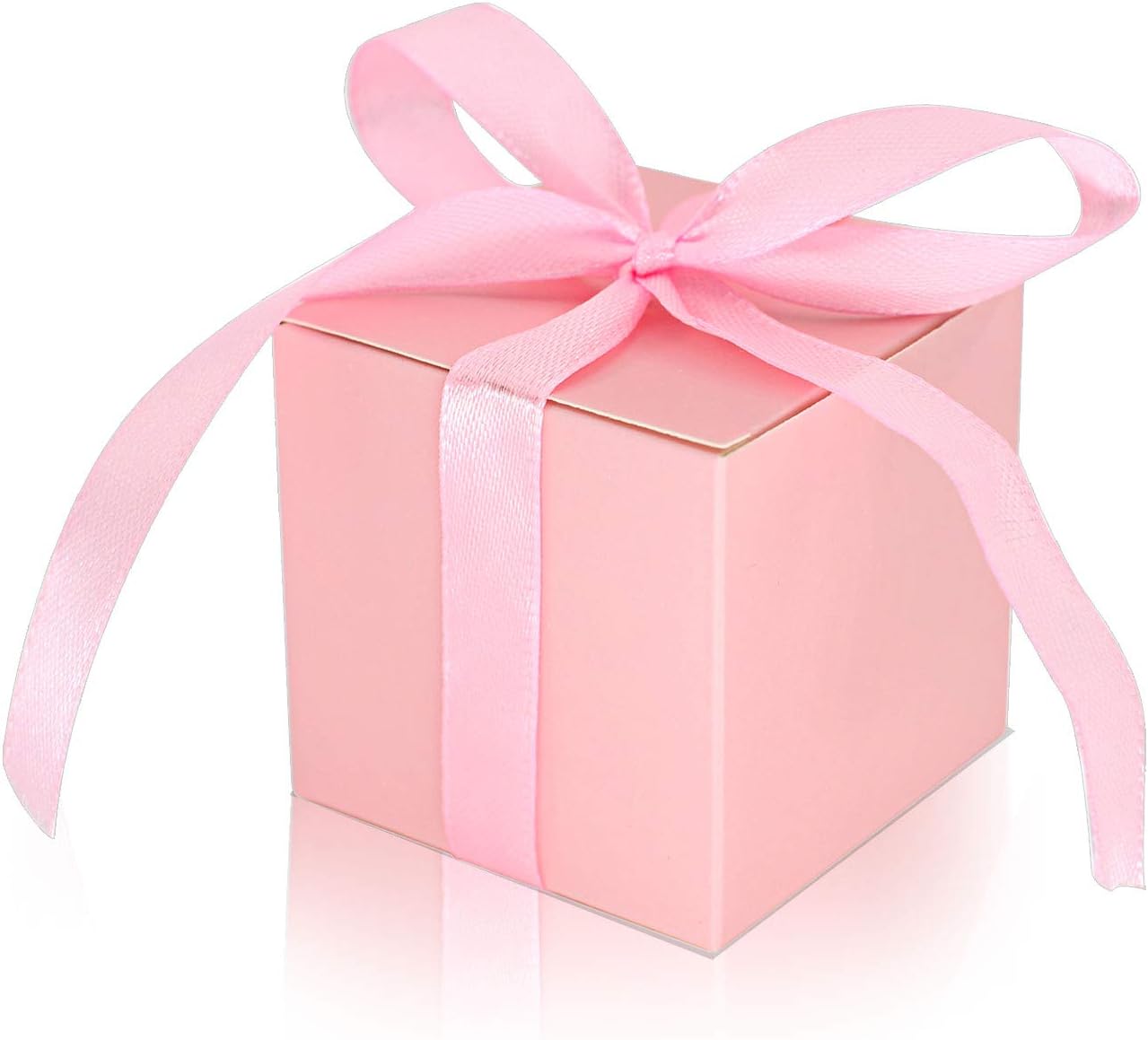 KPOSIYA 100 Pack White Gift Boxes with Ribbons