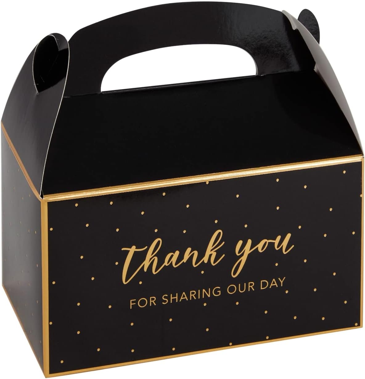 Sparkle and Bash Black Gold Party Favor Boxes 24-Pack