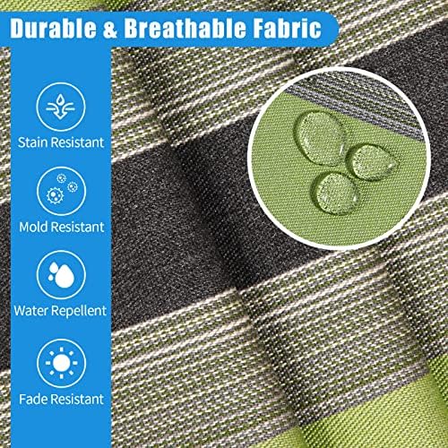 24x24x4 Inch Green Outdoor Cushion Covers 2 Pack