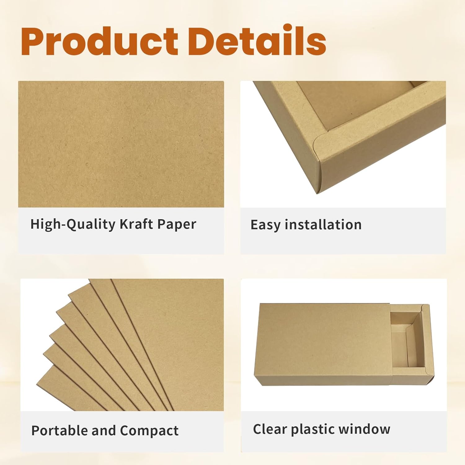 30 Pieces Kraft Paper Gift Boxes for Events and Packaging