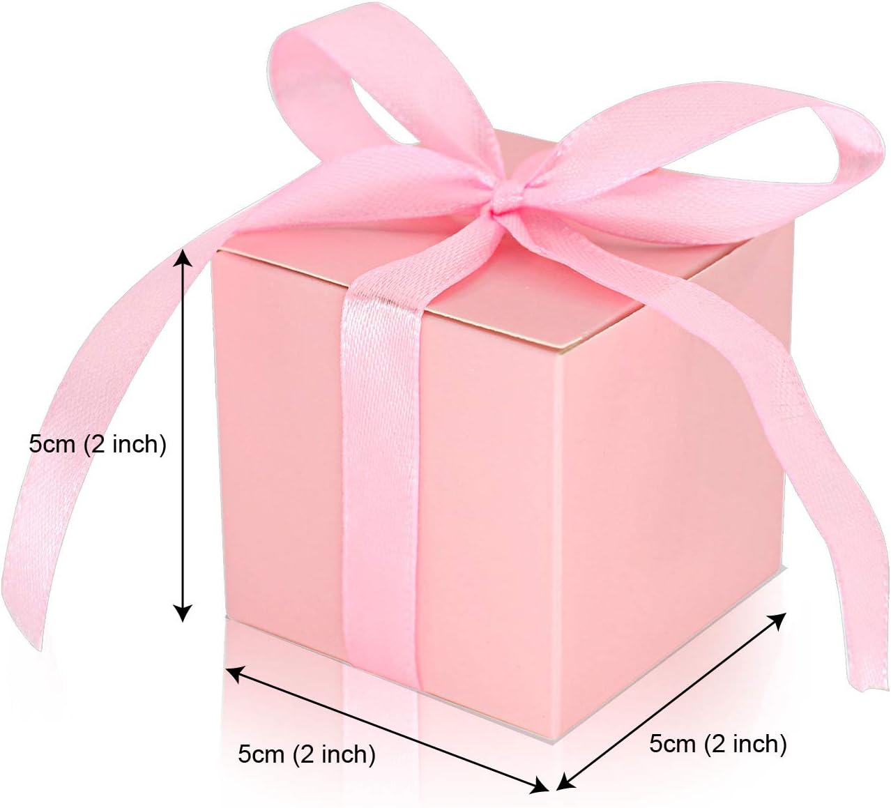 KPOSIYA 100 Pack White Gift Boxes with Ribbons