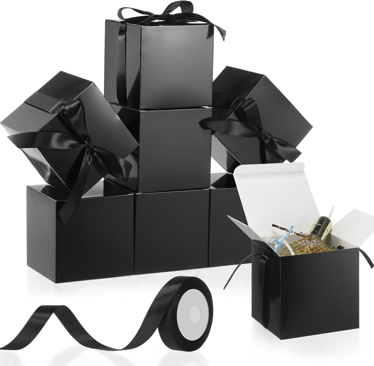 48 Pcs 2x2x2 Inch Wedding Gift Boxes with Ribbon