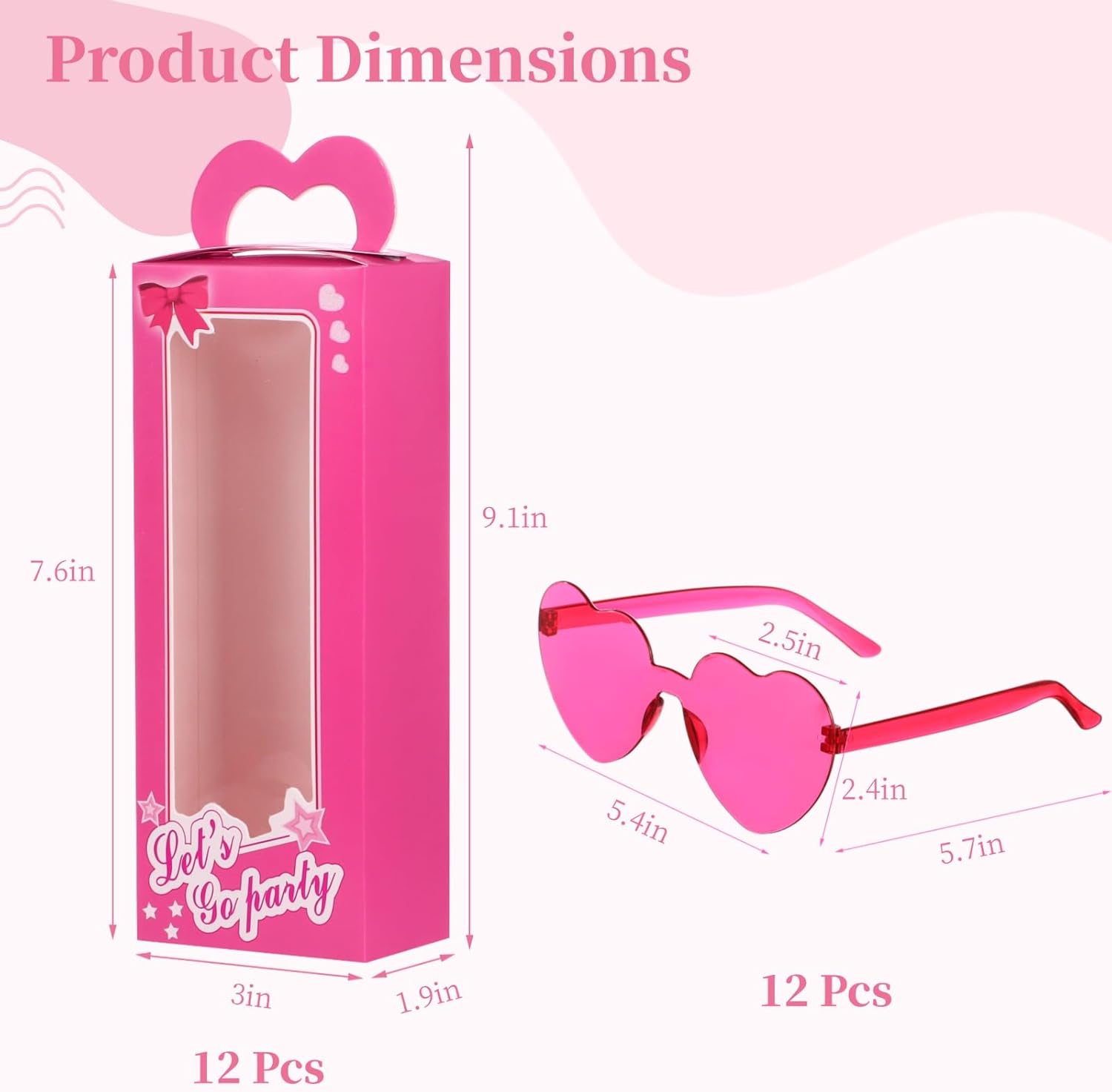 OMISTAR 12 Set Pink Doll Gift Boxes