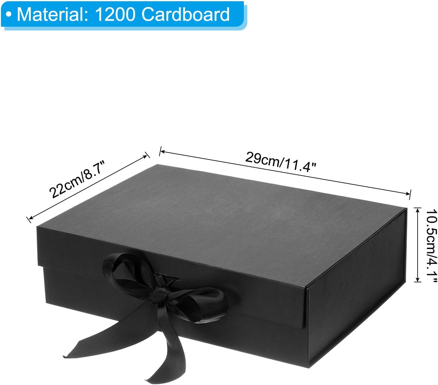 PATIKIL 11x9x4 Inch Magnetic Gift Box Black